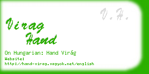 virag hand business card
